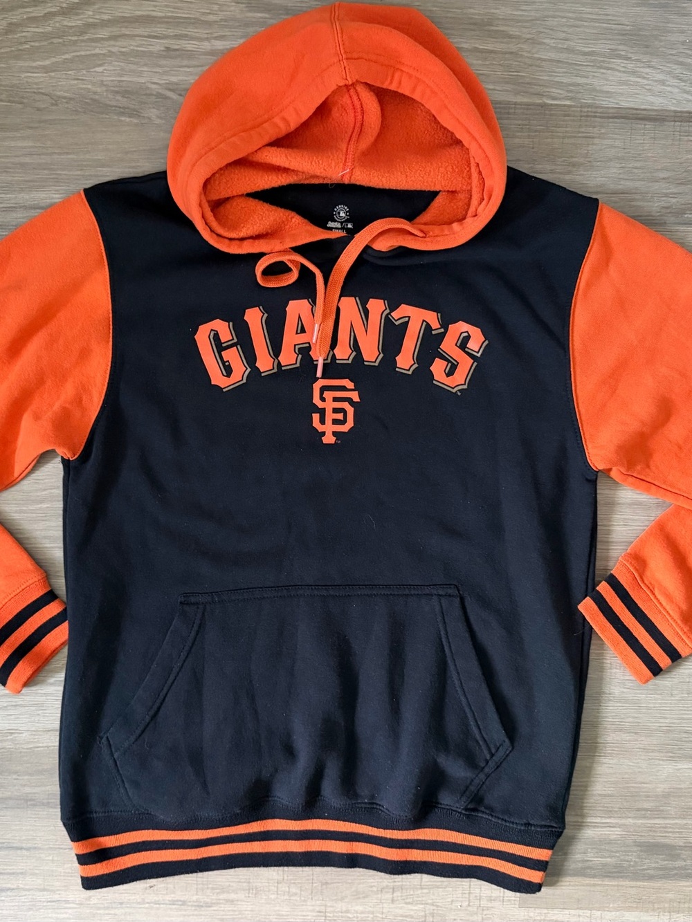 MLB San Francisco Giants Black and Orange Crewneck Hoodie
